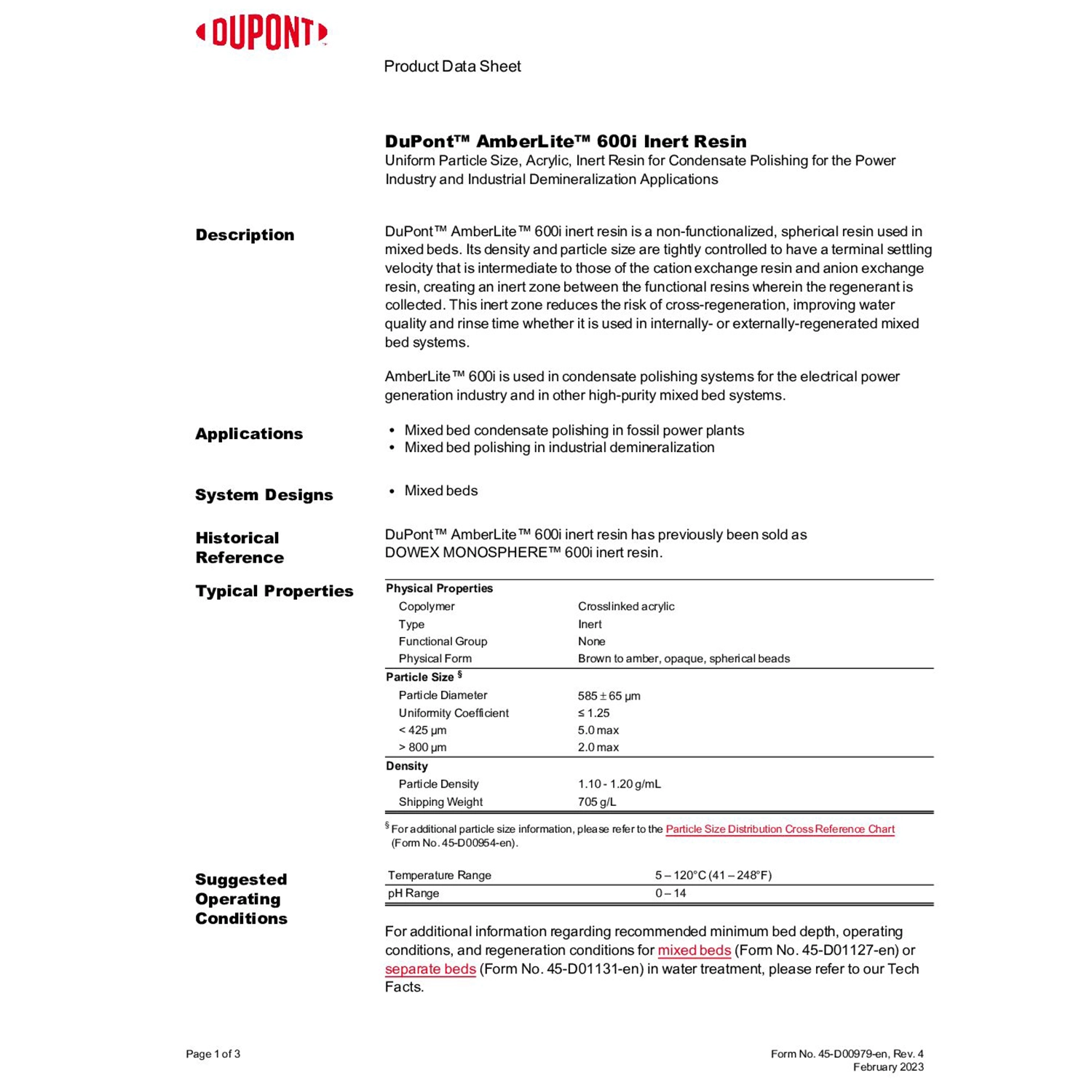 AMBERLITE 600i -200L DRUM