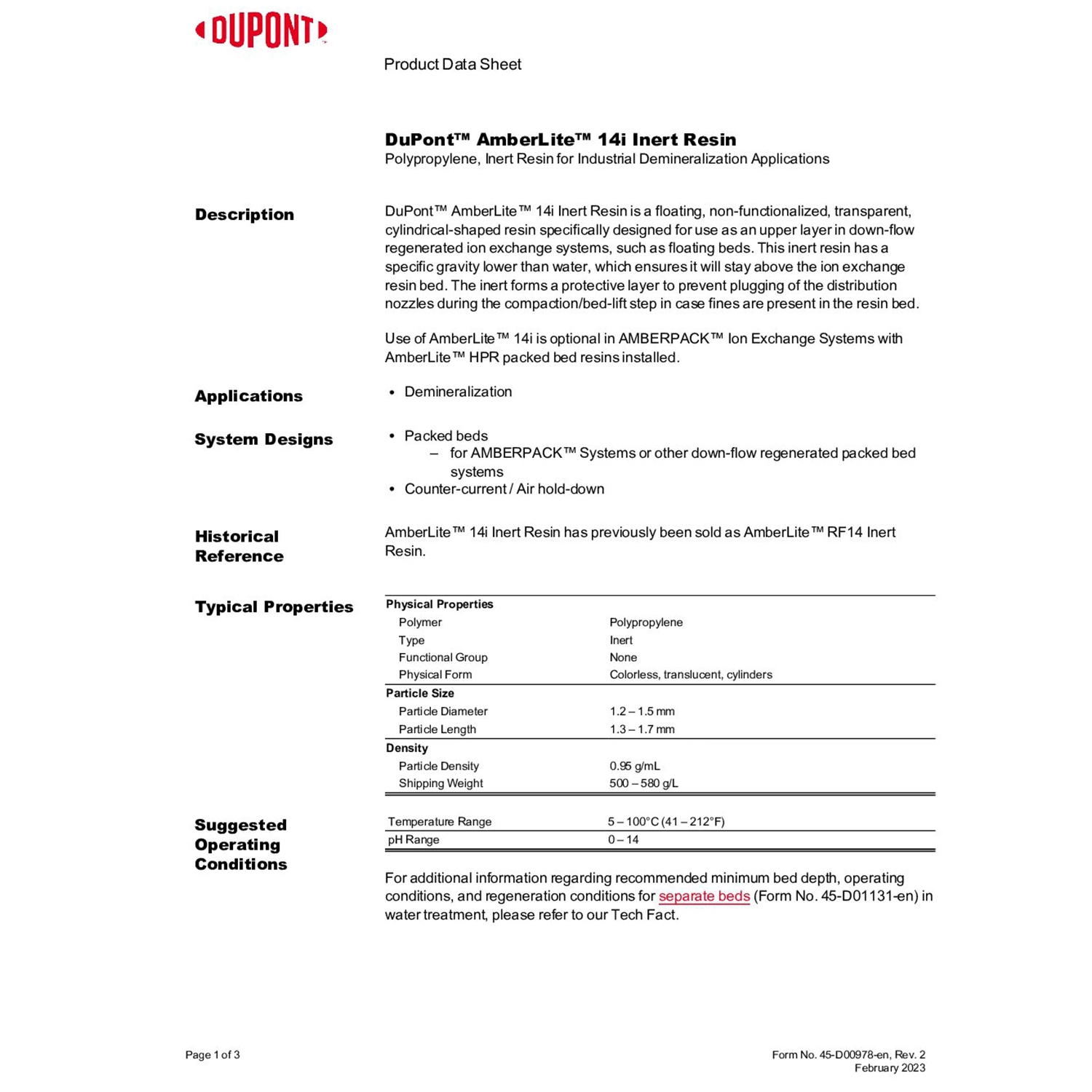 AMBERLITE 14i -200L DRUM